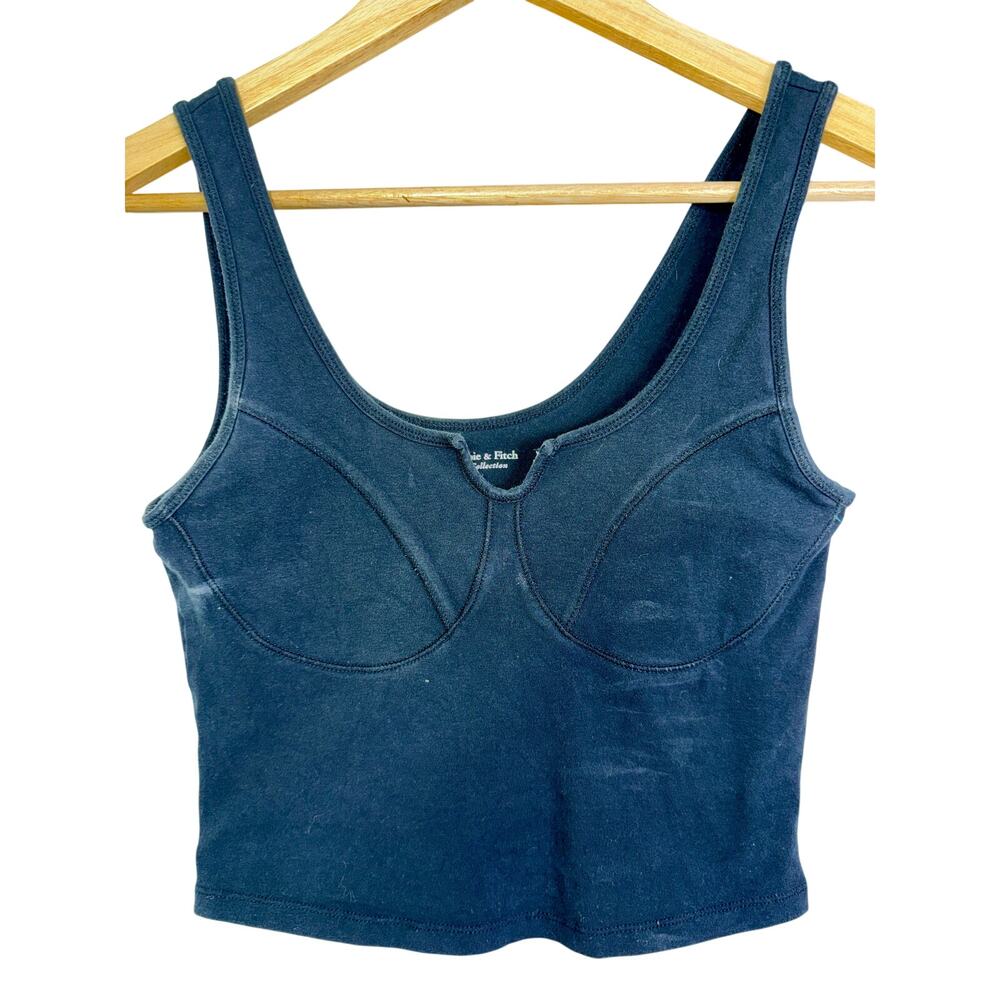 Abercrombie & Fitch Soft AF Black Sleeveless Bustier Corset Tank Top Women Sz XS